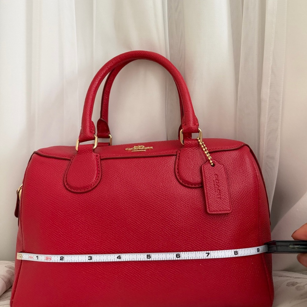 Coach Leather Satchel (Cherry red) - Picture 9 of 10